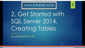 SQL Server 2014. How to create tables