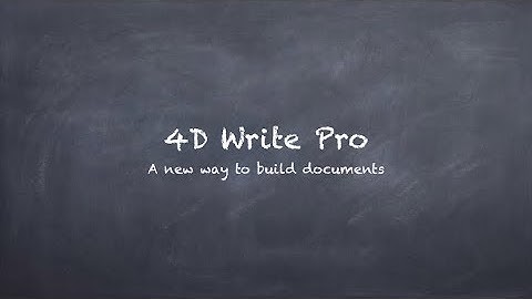 Create a 4D Write Pro brochure in 5 minutes!