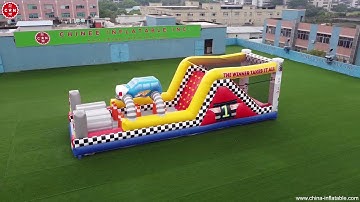 inflatable obstacle course party rentals for team events racing game from Chinee Inflatables T7-567