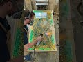Making a Luxury Emerald &amp; Gold Epoxy Table! 🪵 #Shorts #Woodworking