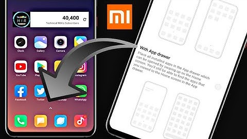 How to enable app drawer in miui 11 system launcher | swipe up to open app drawer in miui 11