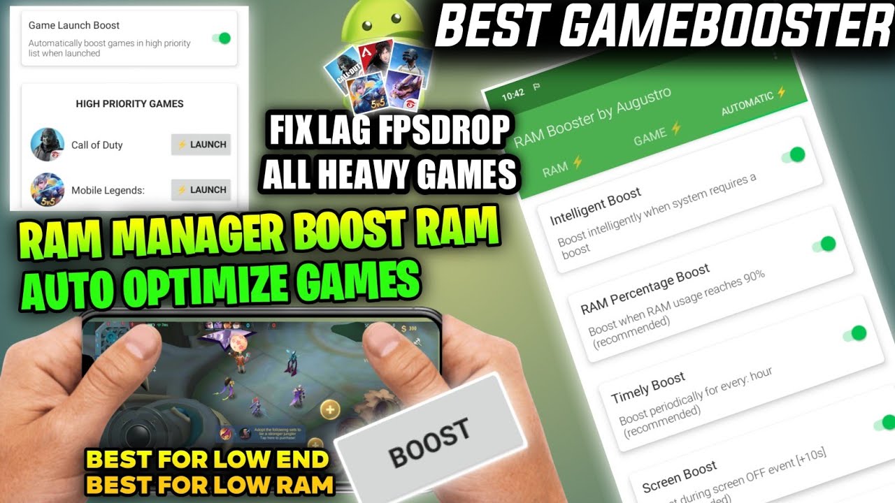 FAMOUS GAMEBOOSTER BOOST RAM FOR ANDROID | RAM MANAGER | AUTO OPTIMIZE