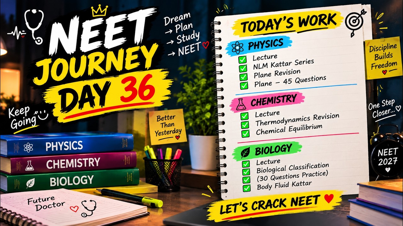 36 DAYS  done..🩺👨‍⚕️ || Yakeen 2.0 || Neet 2027