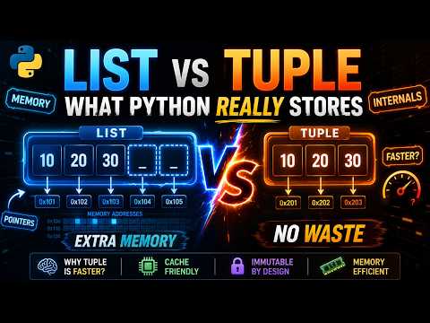 Python List vs Tuple Internals Explained (Memory, Pointers & Performance)