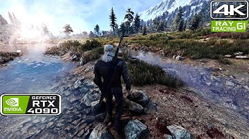 Witcher 3 RTX 4090 Raytracing GI | BlitzFX | Uber LOD | Contract: Dragon 4K60