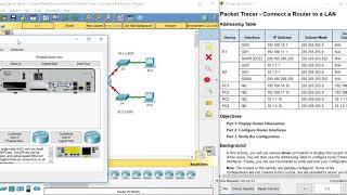 6.4.3.3 Packet Tracer - Connect a Router to a LAN