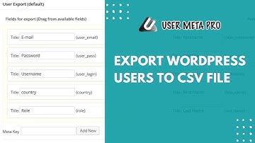 How to Export WordPress Users to CSV File | User Meta Pro