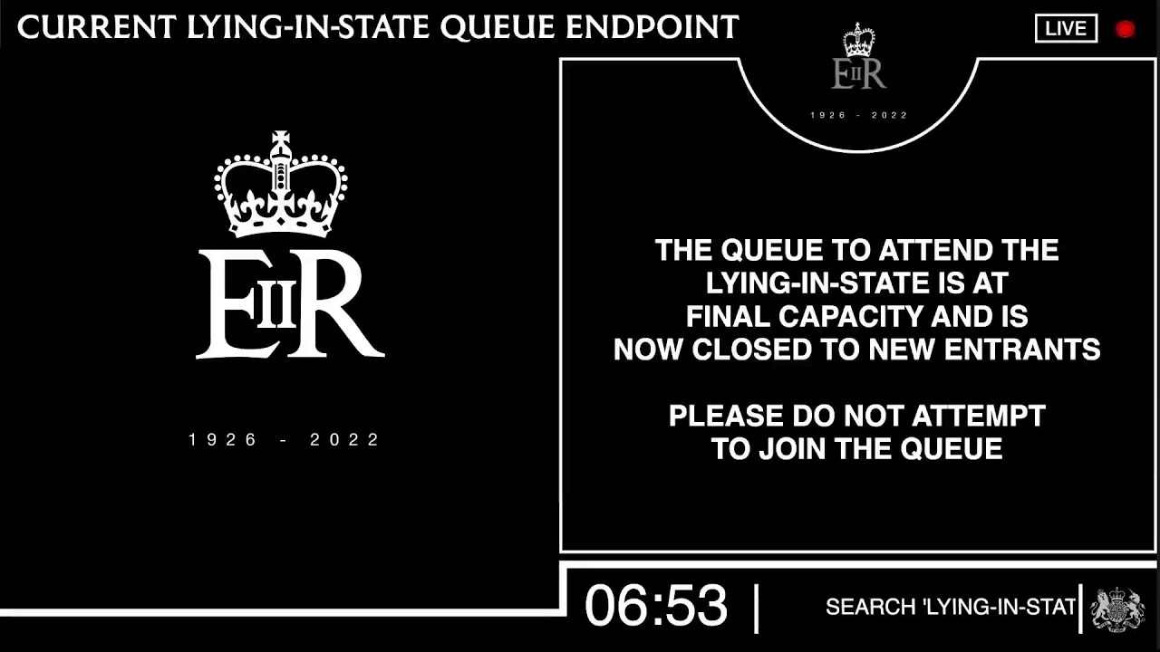Her Majesty The Queen's Lying-in-State | Queue Tracker