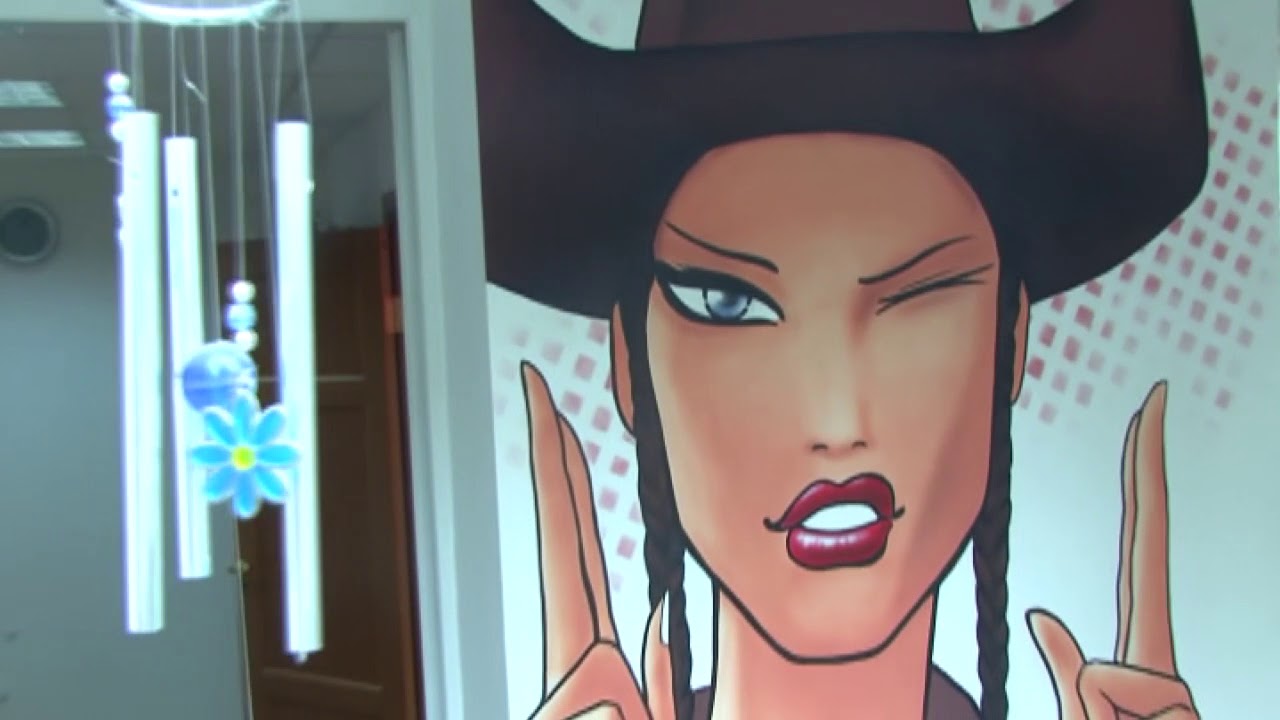 Роспись стен | Аэрография в интерьере - YouTube