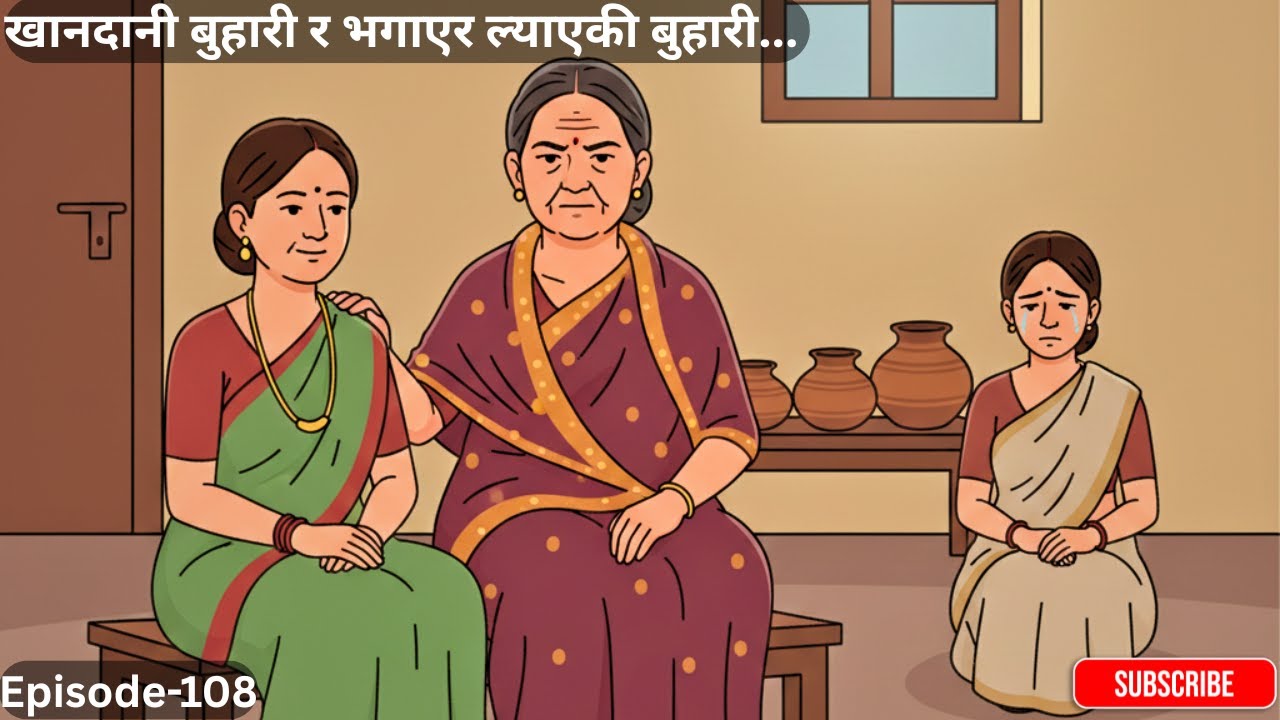 खानदानी बुहारी र भगाएर ल्याएकी बुहारी...Episode-108 #sasubuhari #folktales #storytime #folkstories