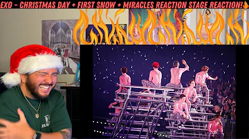 EXO - Christmas Day + First Snow + Miracles Reaction Stage Reaction!