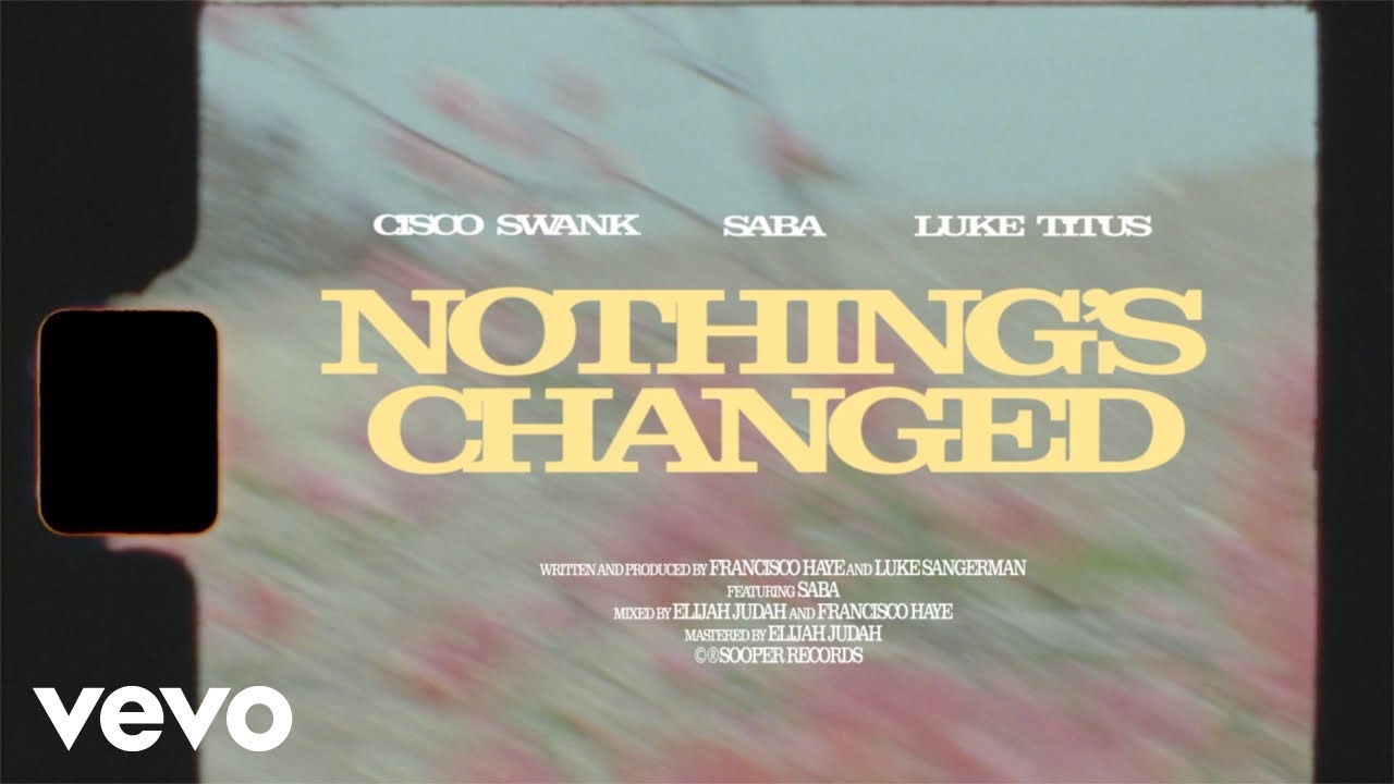 Cisco Swank, Luke Titus - Nothing's Changed ft. Saba (Official Video) bekijken op YouTube Cisco Swank, Luke Titus - Nothing's Changed ft. Saba (Official Video) bekijken op YouTube