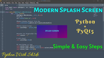 PyQt5 #03 - Modern Splash Screen With UI File QDesigner | Python with Sh1de