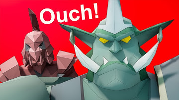 HCIM gets punched to Lumbridge in a cinematic manner - OSRS Blender animation for HuughesRS