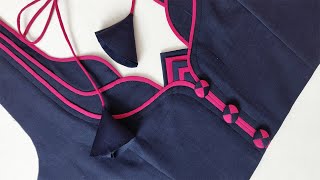 New Beautiful Blouse Back Neck Design cutting and stitching with pipin | #stylish blouse design 2020