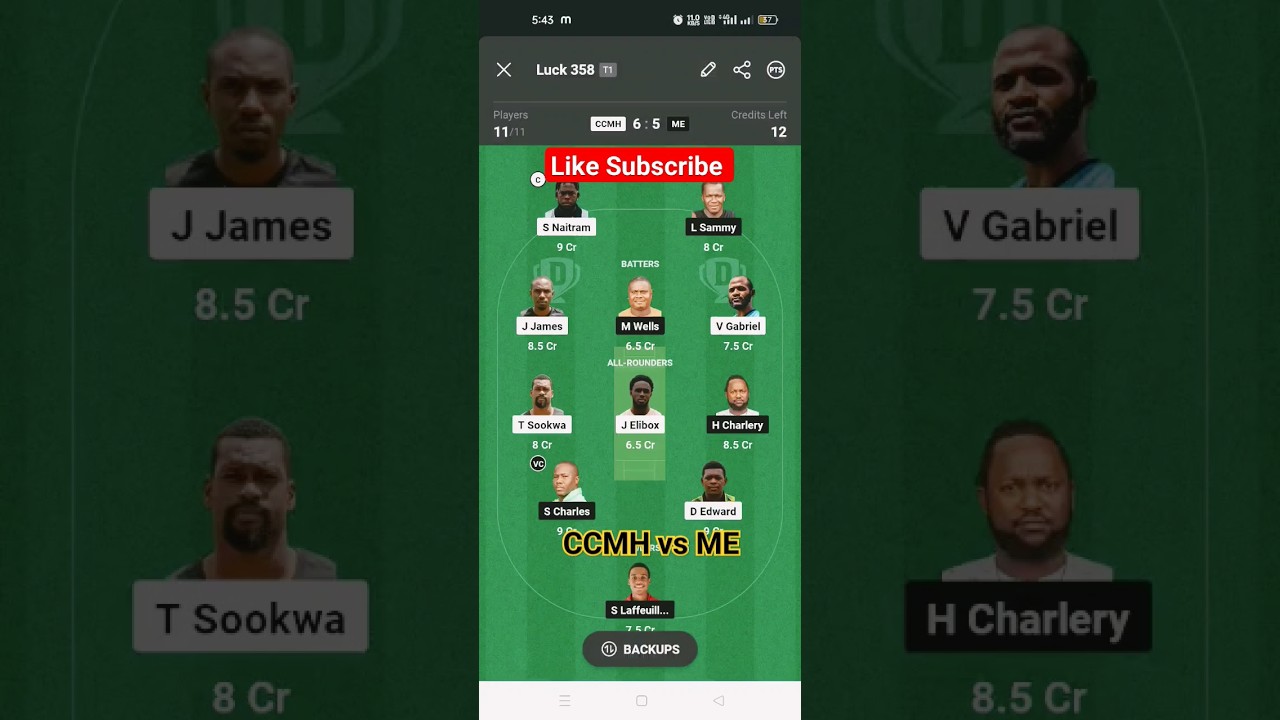 CCMH vs ME Dream 11 Prediction|CCMH vs ME Dream 11 Team| CCMH vs ME Match 28 West Indies T10 Blast