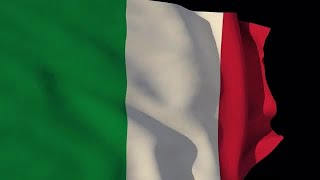 Italy Flag Waving Loop Stock Motion Graphics