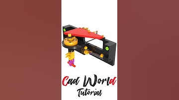 Horizontal linear movement plus rotational movement. #cad #mechanical  #mechanism #engineering