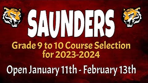Grade 9 to 10 Course Selection for 2023-2024