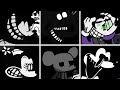 Friday night funkin  smile but everytime its mickey mouse turn a different skin mod is used