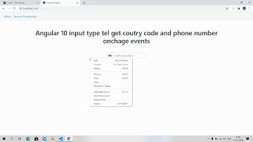 Angular 10 input type tel get country code and phone number onchange events