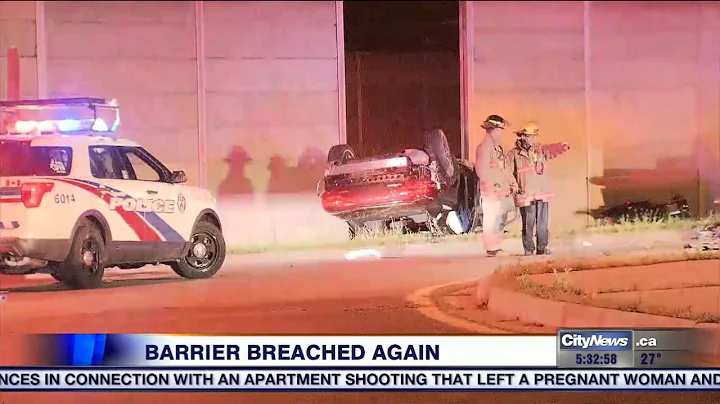 Driver seriously hurt after car plows through QEW barrier