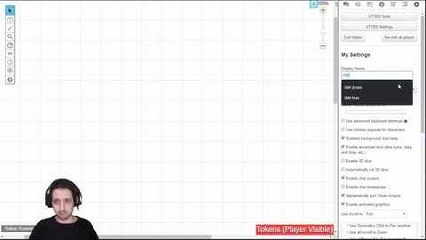 Roll20 Master Part 5.6, Settings