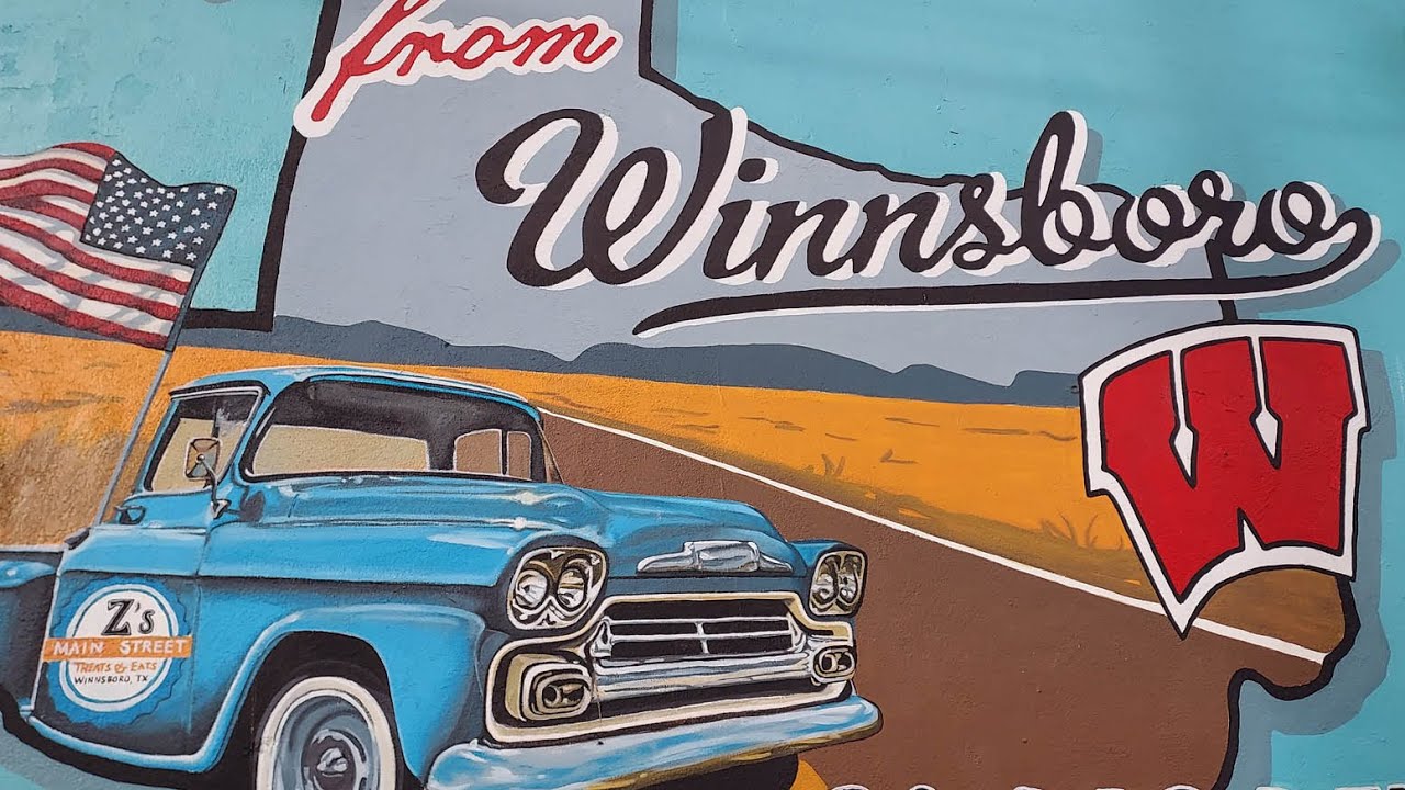 The mural at Z's Main Street Treats and Eats in Winnsboro, Texas YouTube