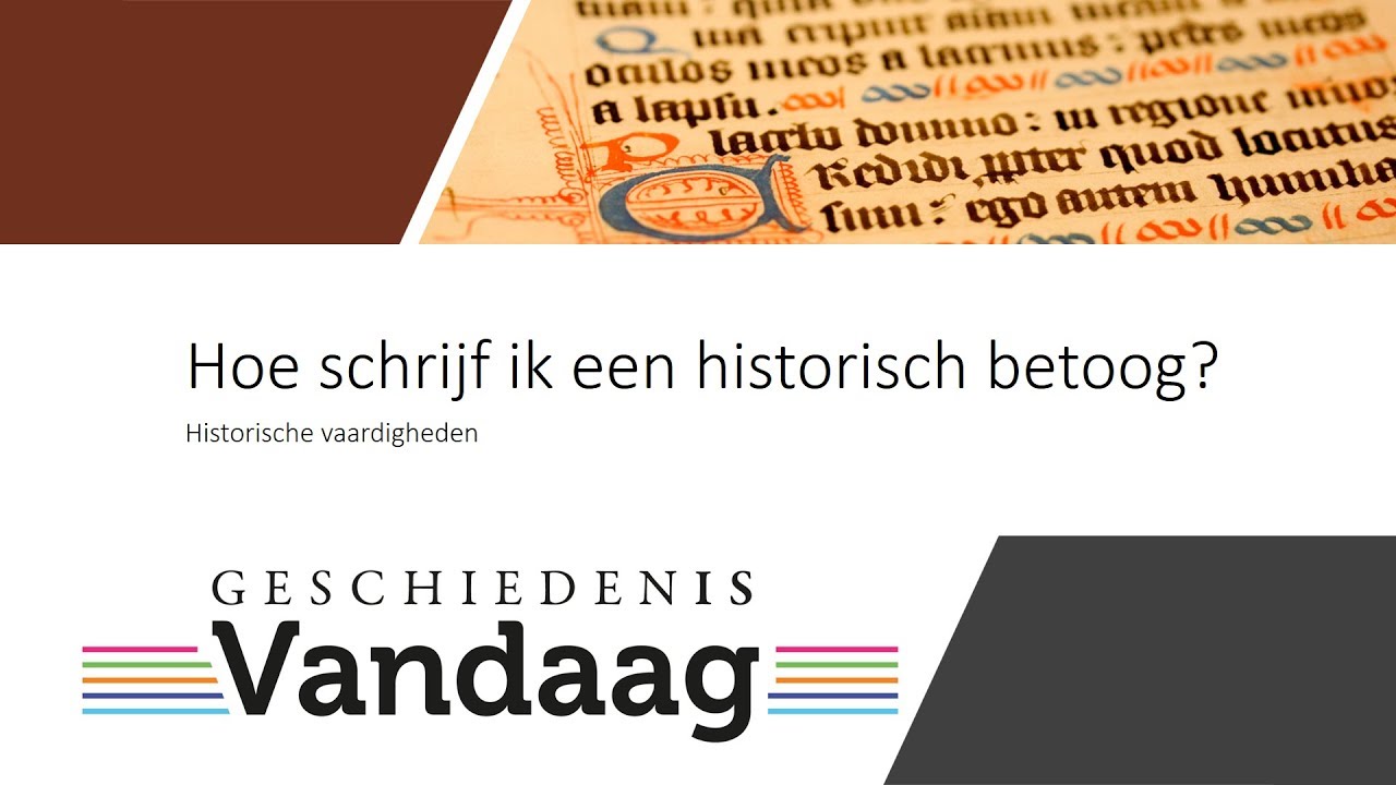 Hoe schrijf ik een historisch betoog? - YouTube