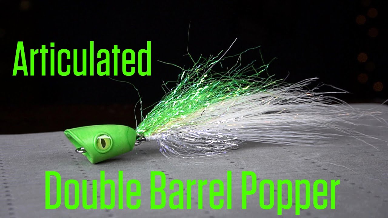Surface Seducer Articulated Double Barrel Popper Fly Tying Tutorial 