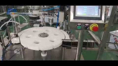Automatic 15 ml conical centrifuge reagent tube filling and capping machine