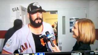 Brian Wilson interview after winning World Series!