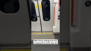 The train was empty asf 😓😂#fyp #underground #memes #london #getout