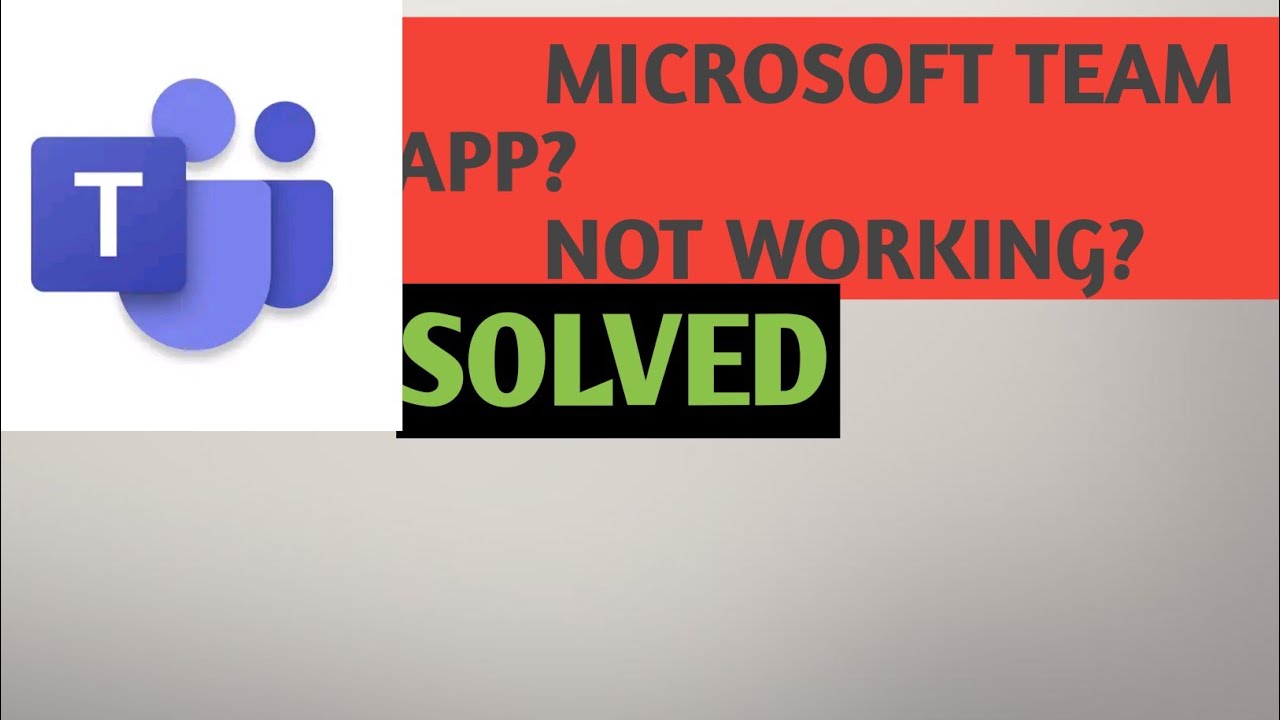 How To Fix Microsoft Team Not Working Problem Solved YouTube