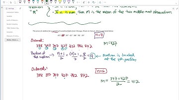 Statistics 1: 3.1 Measures of Center (Median & Mode)