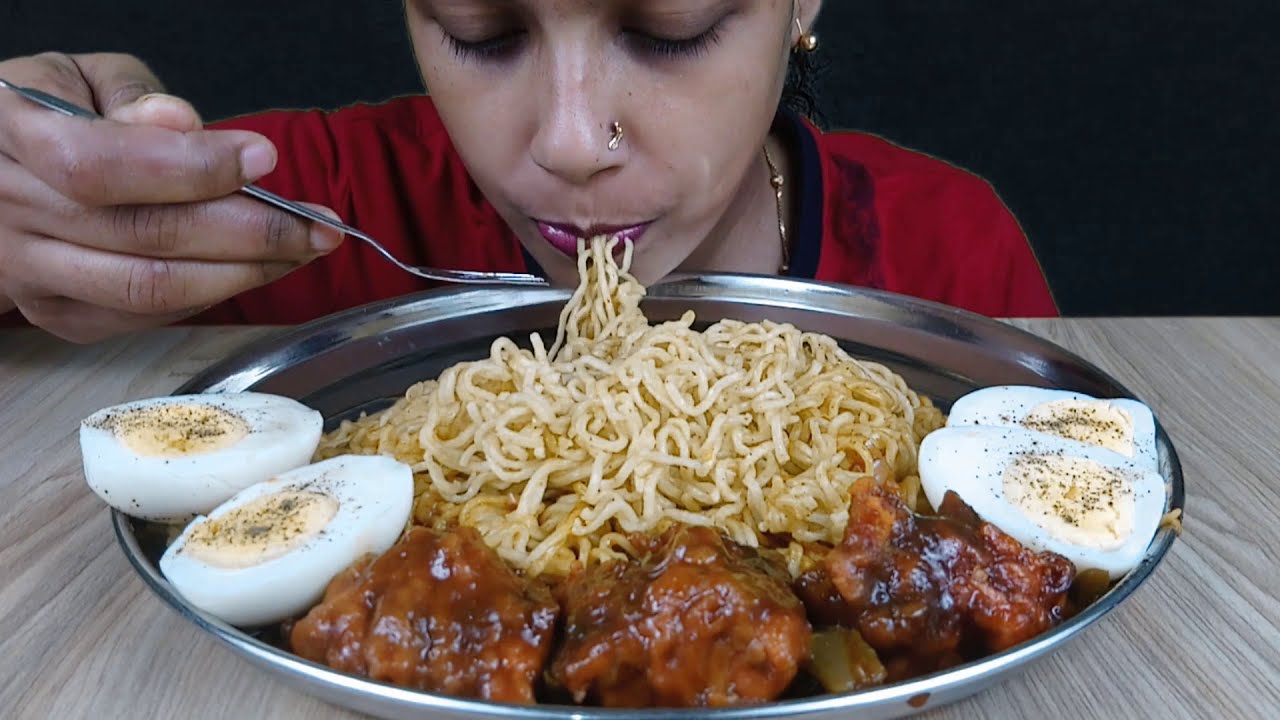 Maggi with chilli chicken show | Food and passion no taking - YouTube