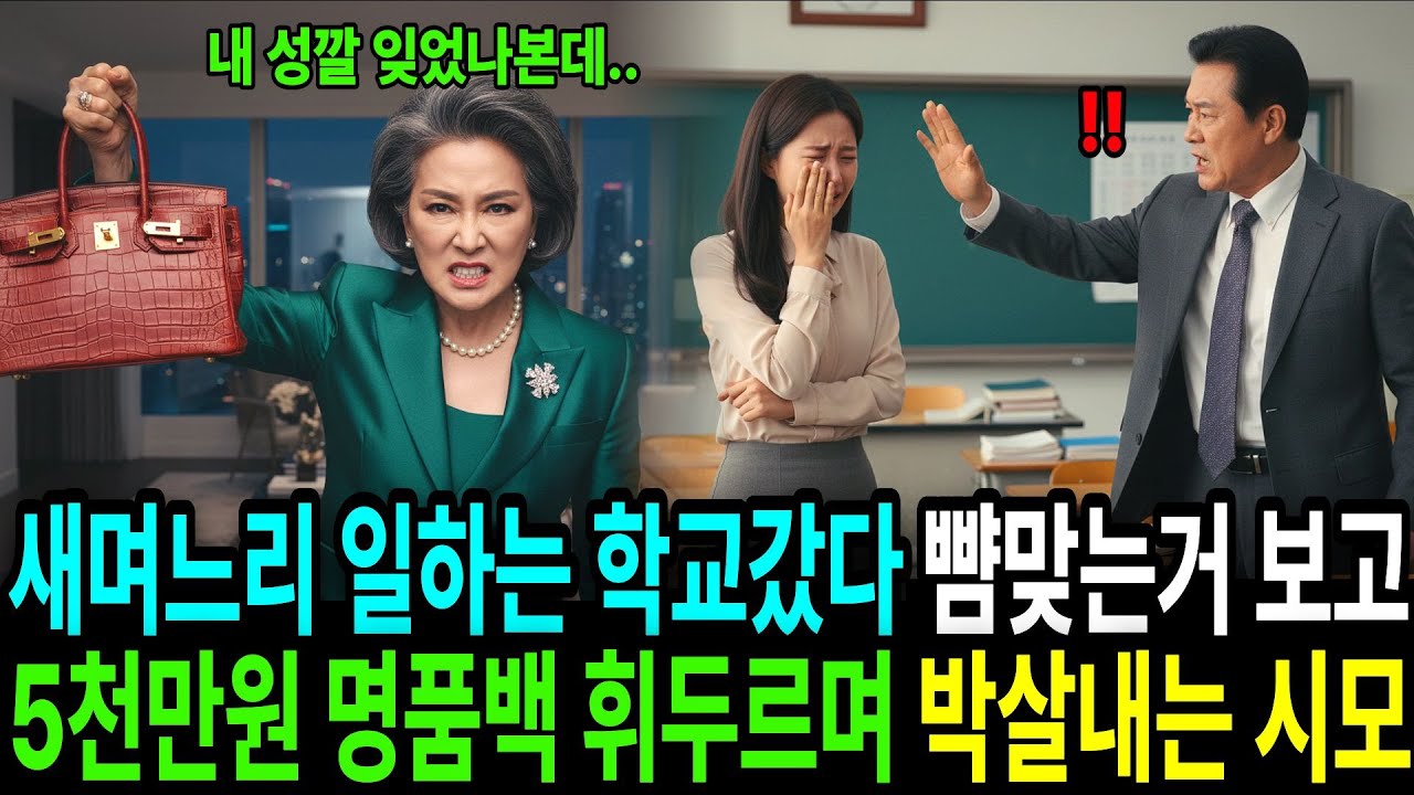 며느리 일하는 학교갔다가 뺨맞는거 보고 명품백 휘두르며 시원하게 복수해주는 시어머니.. 오디오북  I  사이다사연  I  감동사연
