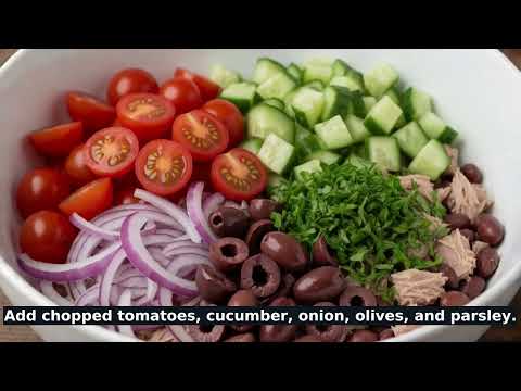 Mediterranean Tuna and White Bean Salad recipe video thumbnail