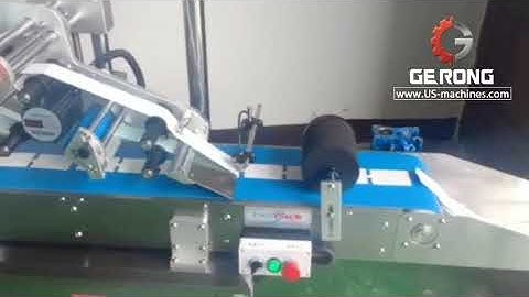 Automatic paper card tag paging feeding top labeling machine labeler line