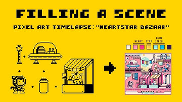 How to Fill a Scene | Pixel Art Timelapse ("HeartStar Bazaar")