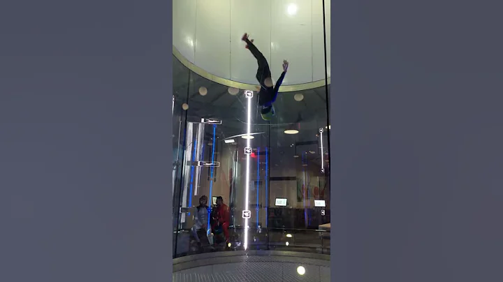 Indoor skydiving. The instructor made it look so e...