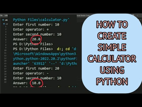 How to create calculator using python