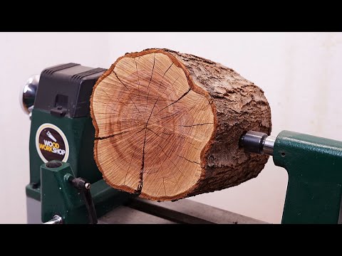 Woodturning Plum Wood With Lots Of Cracks