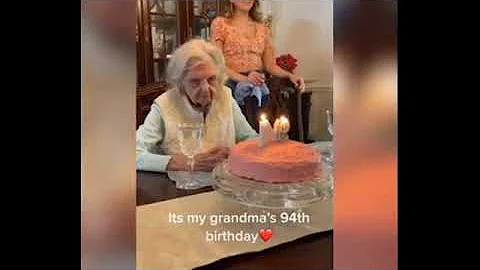 Grandma.... has unexpected.... morbid response.... to her birthday cake