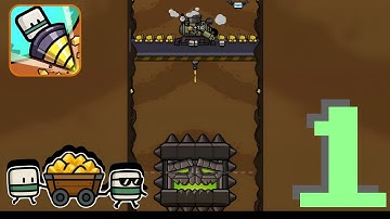 DDDigger  | Gameplay Walkthrough |  Terra-X  | stage 1-4 | (iOS, Android ) - Part 1