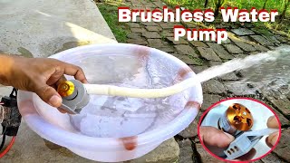 Water Pump || How to Make Water Pump from Brushless DC Motor || 1400 kv BLDC