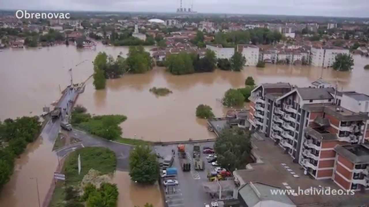 Poplave u Srbiji 2014. /Serbia floods aerial video - YouTube