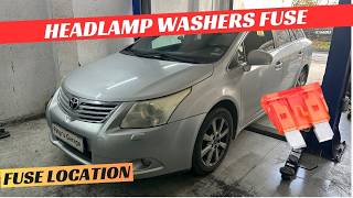 Toyota Avensis T270 Headlamp Washers Fuse Relay location replacement