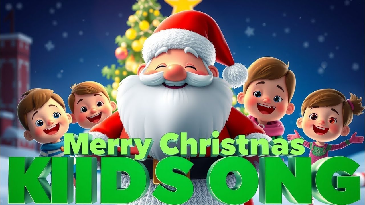 Merry Christmas Song 🎄 | Christmas Rhymes for Kids | Santa Claus Song ...