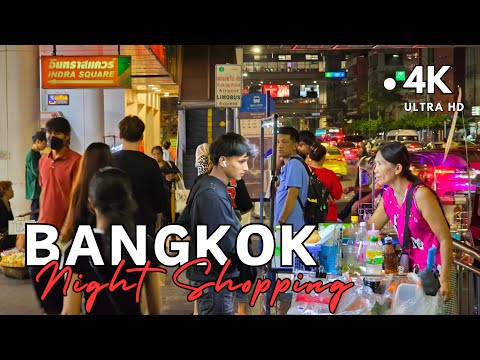 Bangkok, تايلاند | سوق Palladium | جولة ليلية في المدينة 4K
